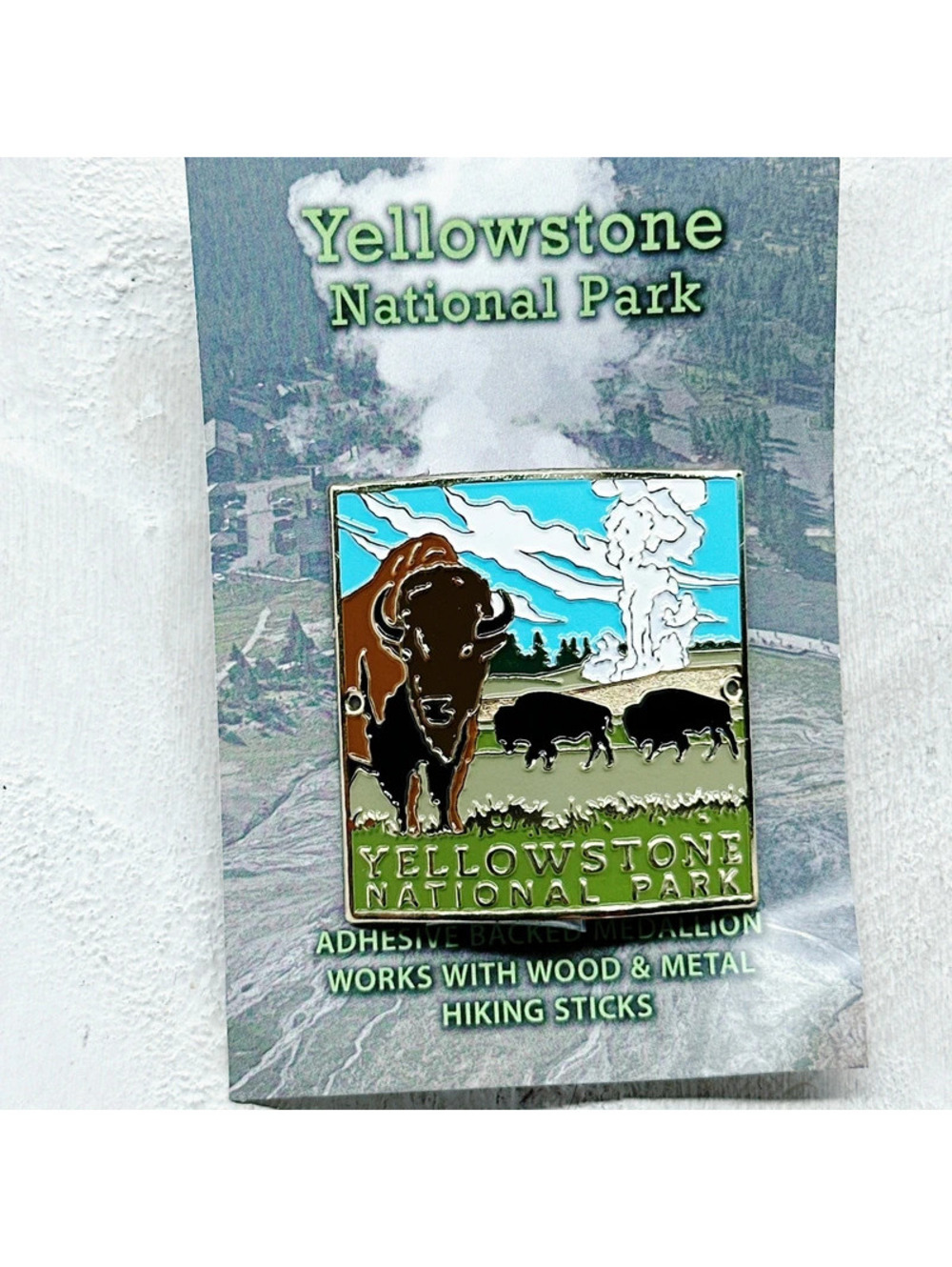 525mc. Enamel Yellowstone Brooch
